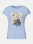 Street One T-Shirt mit Front-Print 37732-calm blue bei Robert Ley