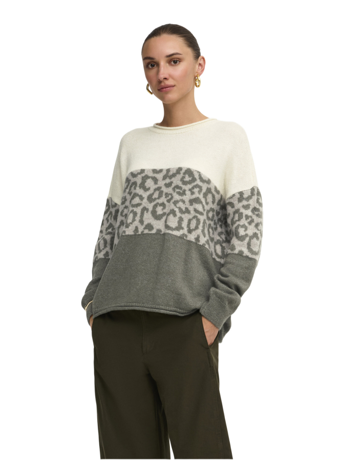 Only Pulover Jade mit Animalprint bei Robert Ley