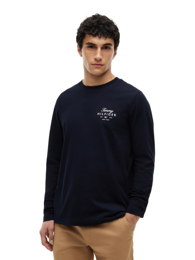 Tommy Hilfiger Langarm- Shirt mit Logo-Print bei Robert Ley