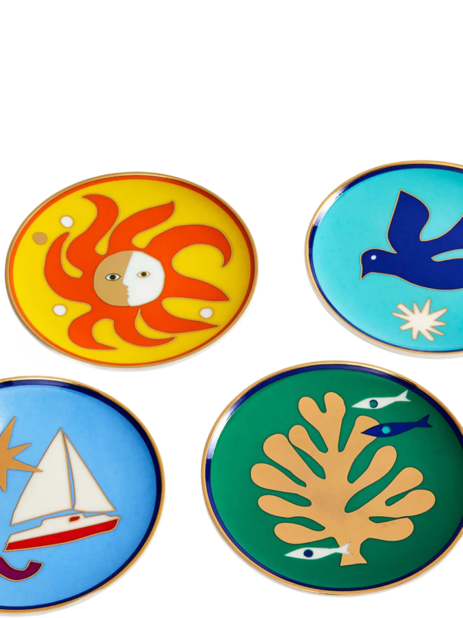 Jonathan Adler Glasuntersetzer Playa 4er-Set bei Robert Ley