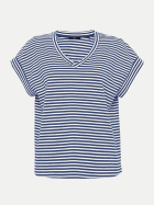 Zero Gestreiftes T-Shirt mit V-Ausschnitt 8810-Blue/White bei Robert Ley