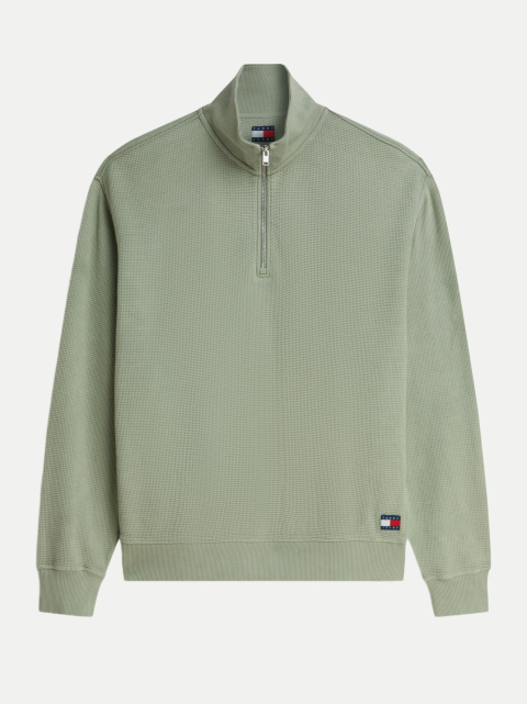 Tommy Jeans Half-Zip Sweater mit Waffel Struktur bei Robert Ley