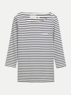 Tom Tailor Casual T-shirt mit Streifen-Muster 39840-offwhite navy blue stripe bei Robert Ley