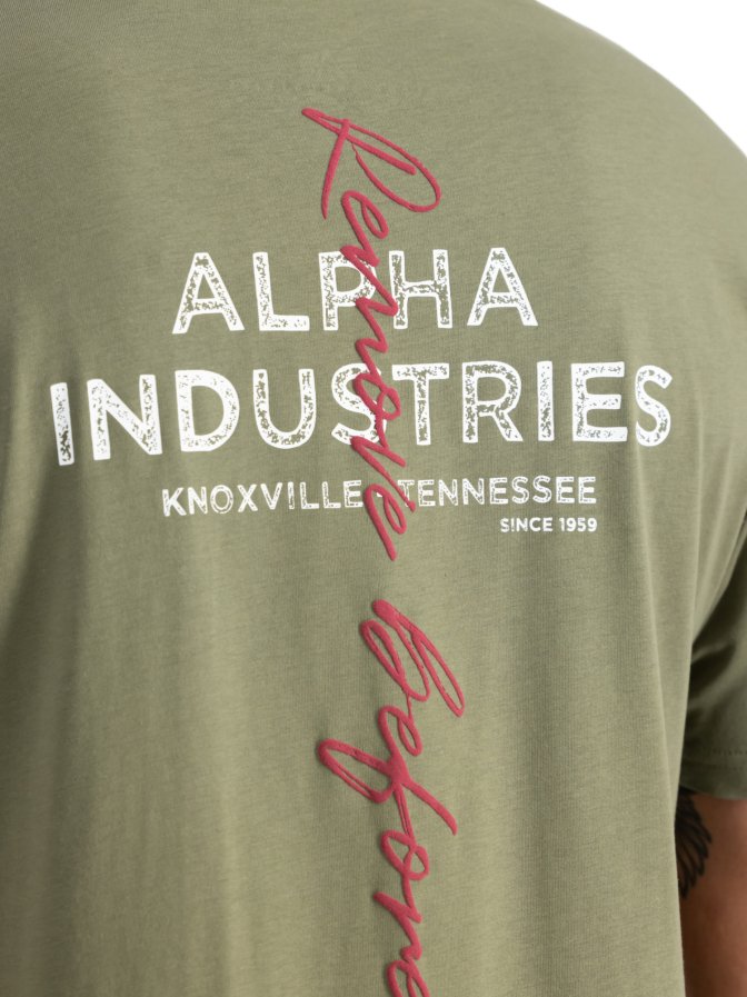 Alpha Industries T-Shirt mit Back-Signature bei Robert Ley