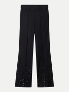 Cambio Hose Francoise Cropped mit Pailletten-Applikation 099 black-Cambio bei Robert Ley