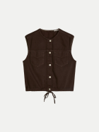 Marc O'Polo DENIM Boxy- Fit Jeansweste 1351-Shaded Brown bei Robert Ley
