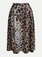 Smith & Soul Midirock mit Leo-Print 1913-DARK CHOC PRINT bei Robert Ley