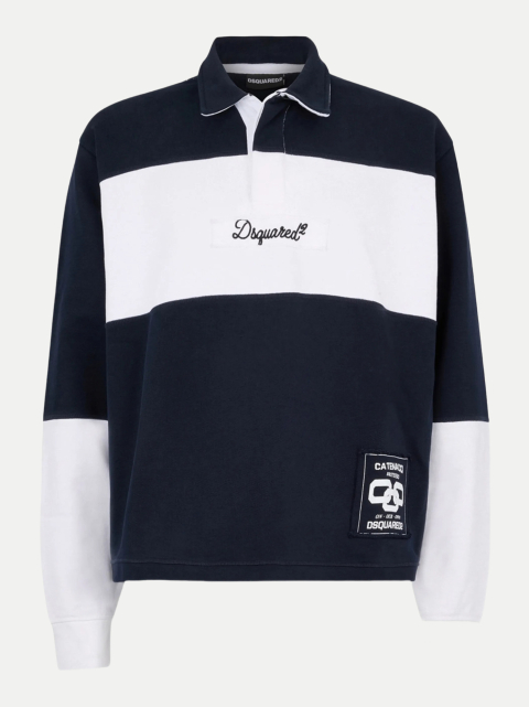 DSQUARED2 Rugby Shirt mit Brustlogo bei Robert Ley