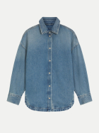 BOSS Orange Oversized Overshirt 475-Open Blue bei Robert Ley