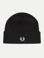 Fred Perry Beanie aus Merinowolle 843-black/snowwhite bei Robert Ley