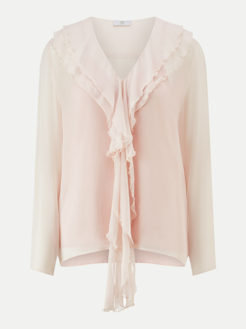 Riani Fließende Bluse mit Volantdetail bei Robert Ley