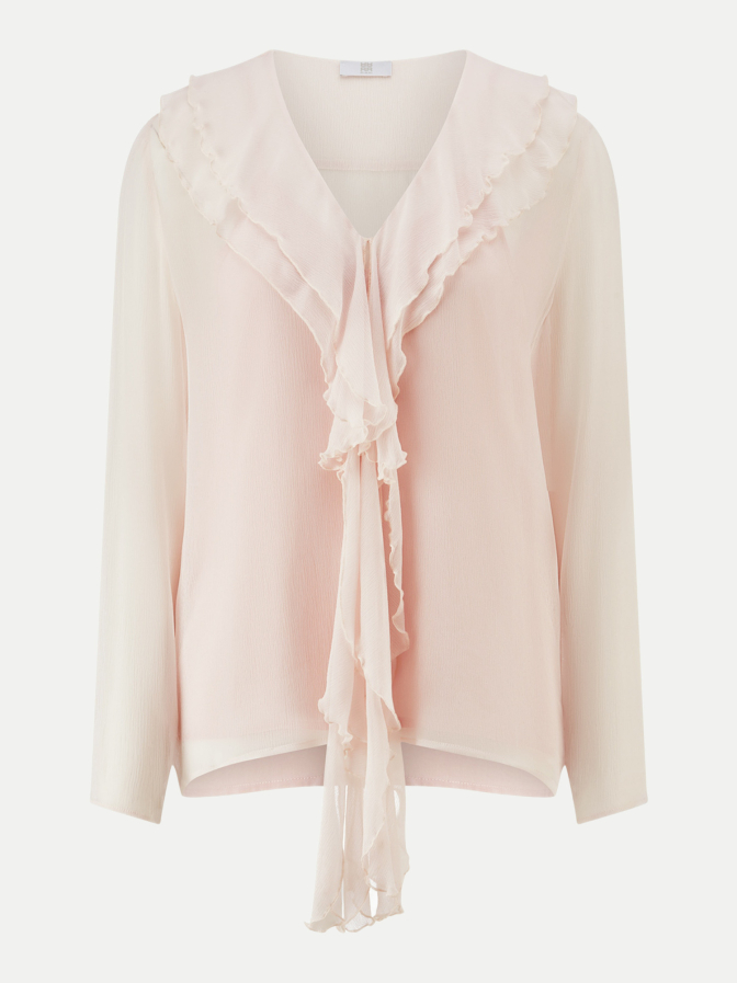 Riani Fließende Bluse mit Volantdetail bei Robert Ley