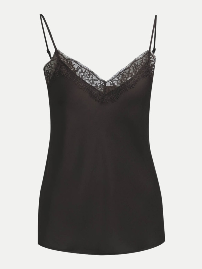 Milano Italy Camisole-Top mit Spitzenbesatz bei Robert Ley