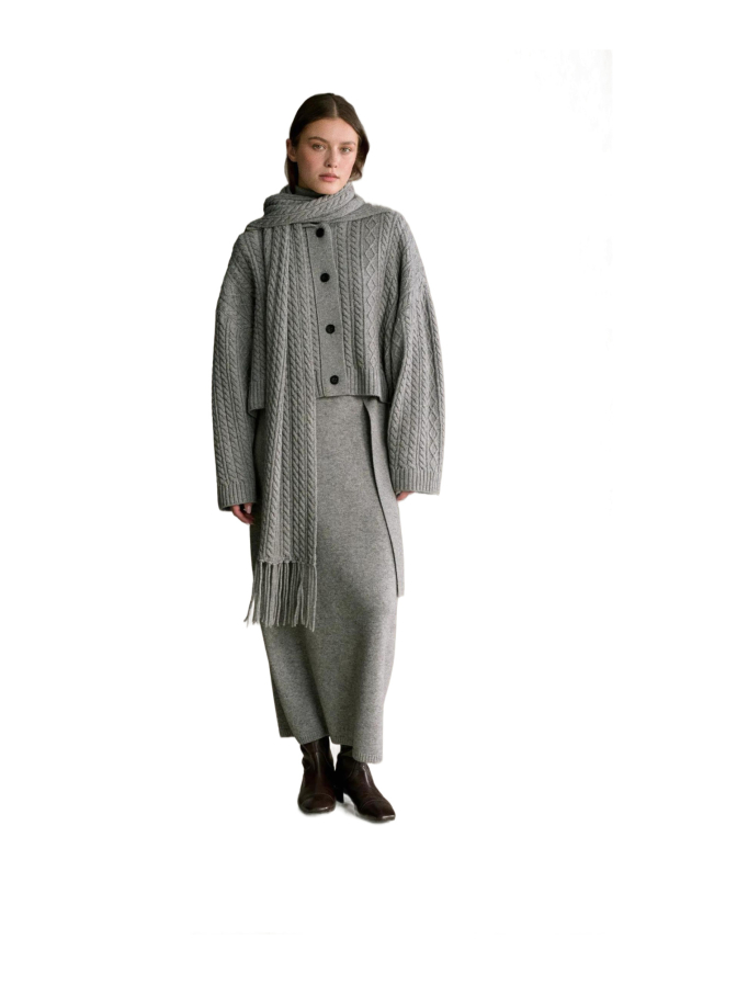 Windsor Women Zopfstrickjacke aus Woll-Yak-Mix bei Robert Ley