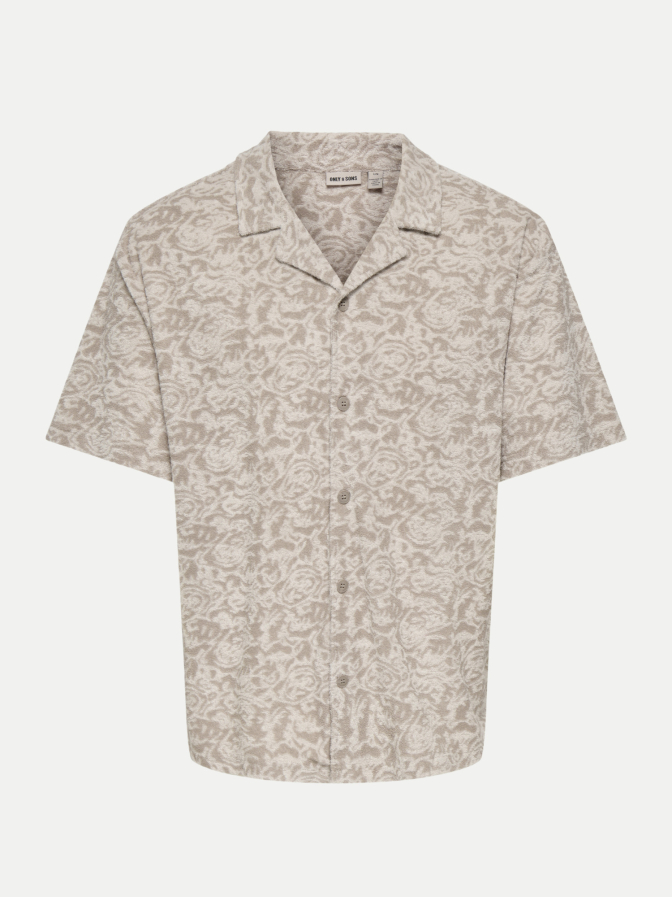 Only & Sons Frotteehemd mit Alloverprint bei Robert Ley