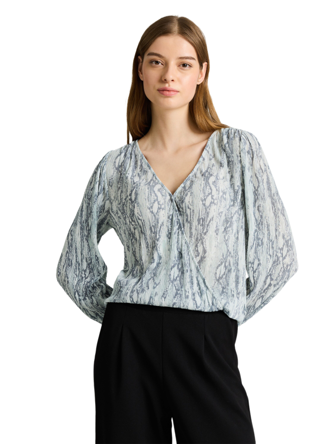 Tom Tailor Denim Wickelbluse mit Schlangenprint bei Robert Ley
