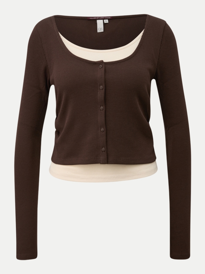 Q/S designed by Langarmshirt in 2-in-1 Optik bei Robert Ley