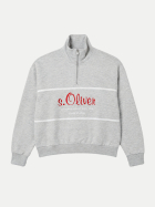 s.Oliver RED LABEL s.Oliver x Heidi Klum: Troyer-Sweatshirt mit Logo 94D2-GREY/BLACK bei Robert Ley