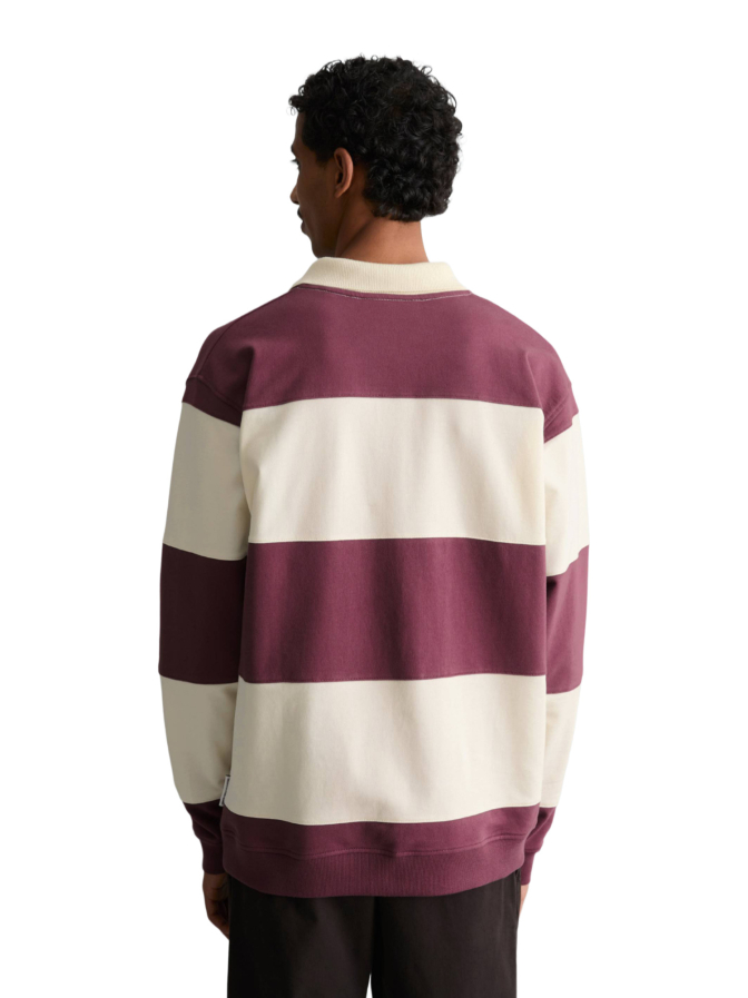 Marc O'Polo DENIM Polo-Sweatshirt mit Blockstreifen bei Robert Ley