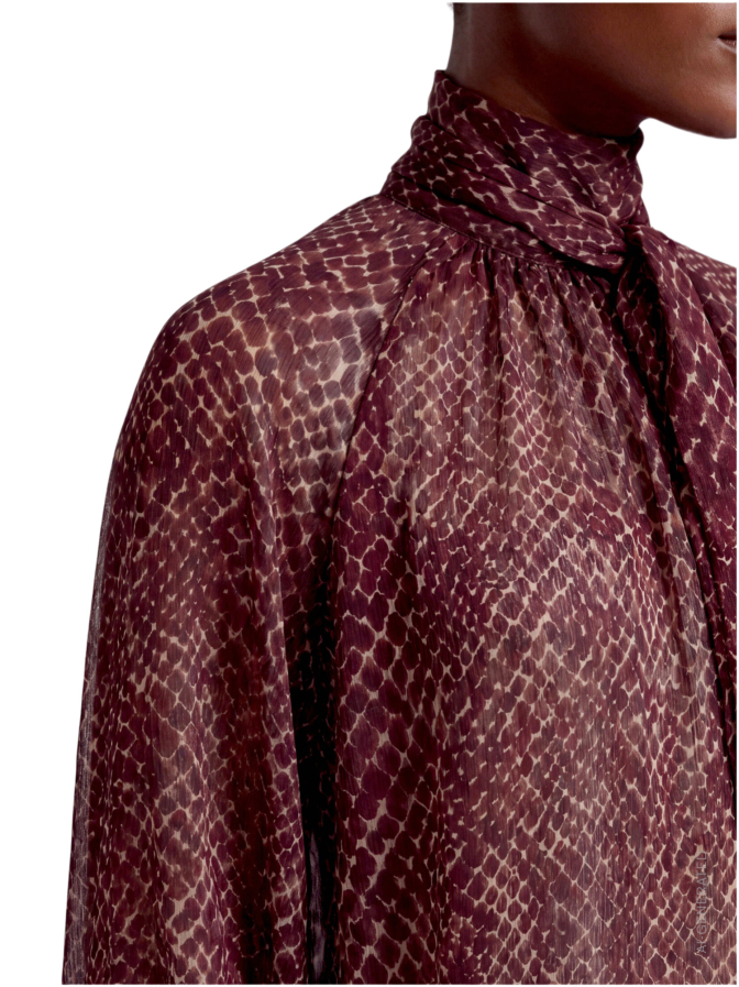 Zero Schluppenbluse mit Animal-Print bei Robert Ley