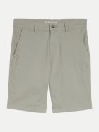 Tom Tailor Casual slim chino shorts 10767-Greyish Shadow Olive bei Robert Ley