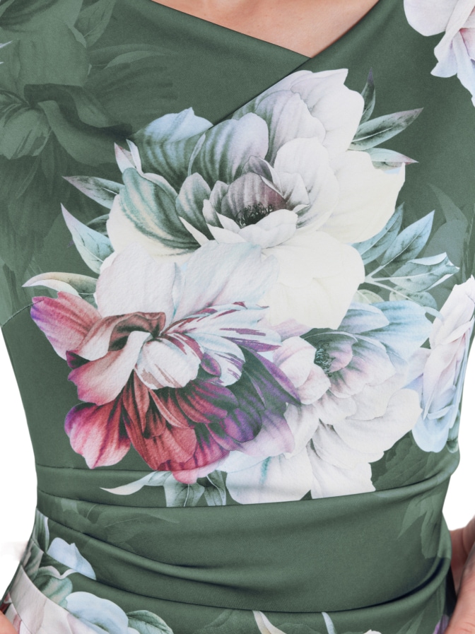 SWING Cocktailkleid aus bedrucktem Scuba bei Robert Ley