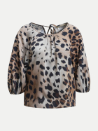 Smith & Soul Blusenshirt mit Leo-Print 1913-DARK CHOC PRINT bei Robert Ley