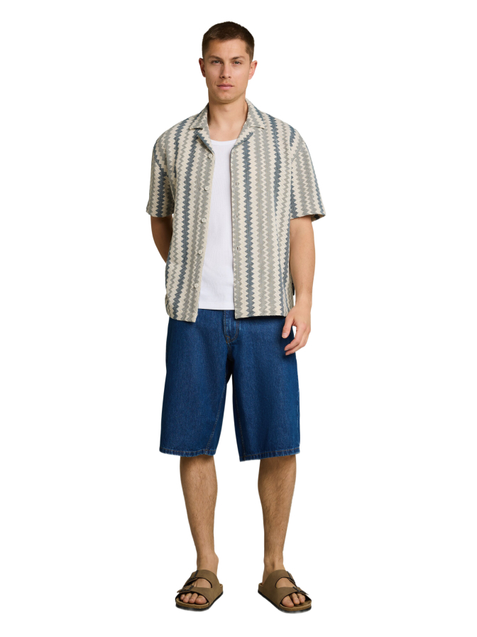Tom Tailor Denim Loose- Fit Kurzarmhemd in Häkel-Optik bei Robert Ley
