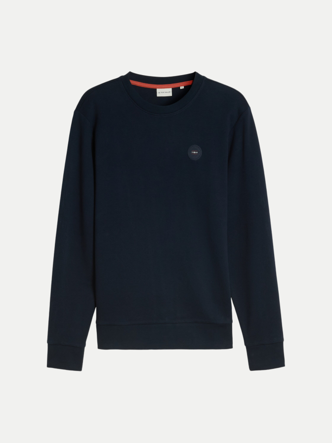 Tom Tailor Casual Pullover mit kleinem Logo-Badge bei Robert Ley