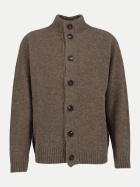 Filippo De Laurentiis Strickjacke mit Stehkragen 920-nocciola bei Robert Ley