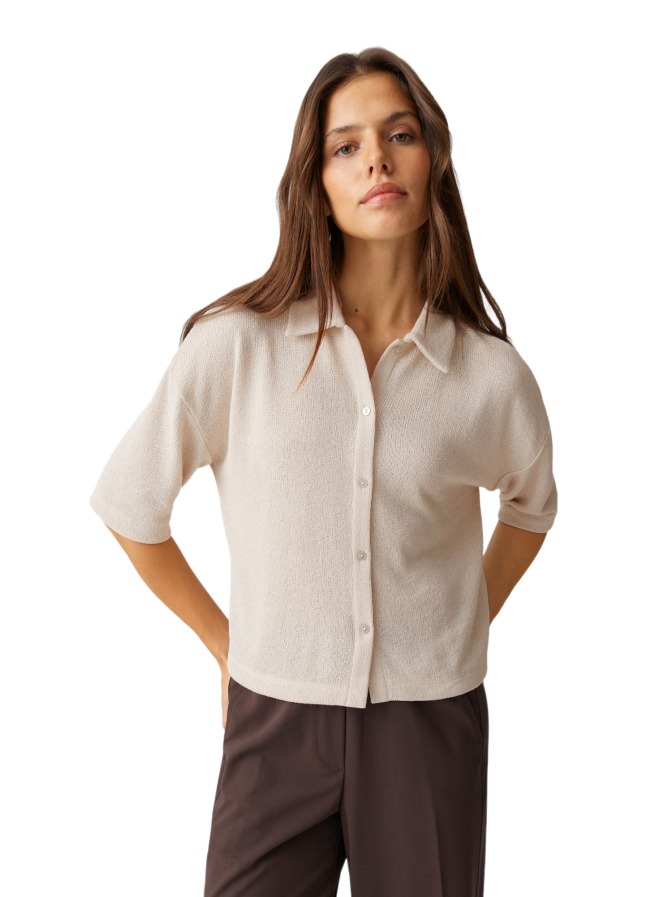 Opus Jerseyshirt Sitrica in feiner Strickoptik bei Robert Ley