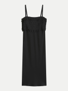 BOSS Black Trägerkleid mit Laser-Cut Design 001-Black bei Robert Ley