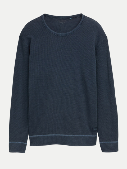 Tom Tailor Casual Langarmshirt mit Waffelstruktur bei Robert Ley
