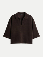 Opus Polo Sweat aus Cord Gicky 20040-affogato bei Robert Ley