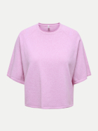 Only Oversized T-Shirt ONLLOYAL 221110001-Super Pink/W. BLACK TIGER STRIPES bei Robert Ley