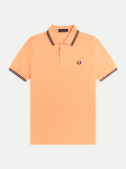Fred Perry Poloshirt mit Doppelstreifen 82b-peach/fhnv/fhnv bei Robert Ley