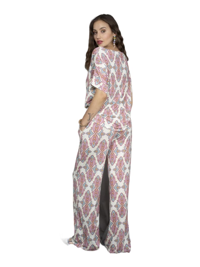 Marivie Wide-Leg Hose mit Allover-Print bei Robert Ley