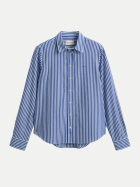 Gant Popeline Bluse mit Streifen 417-ROYAL BLUE bei Robert Ley