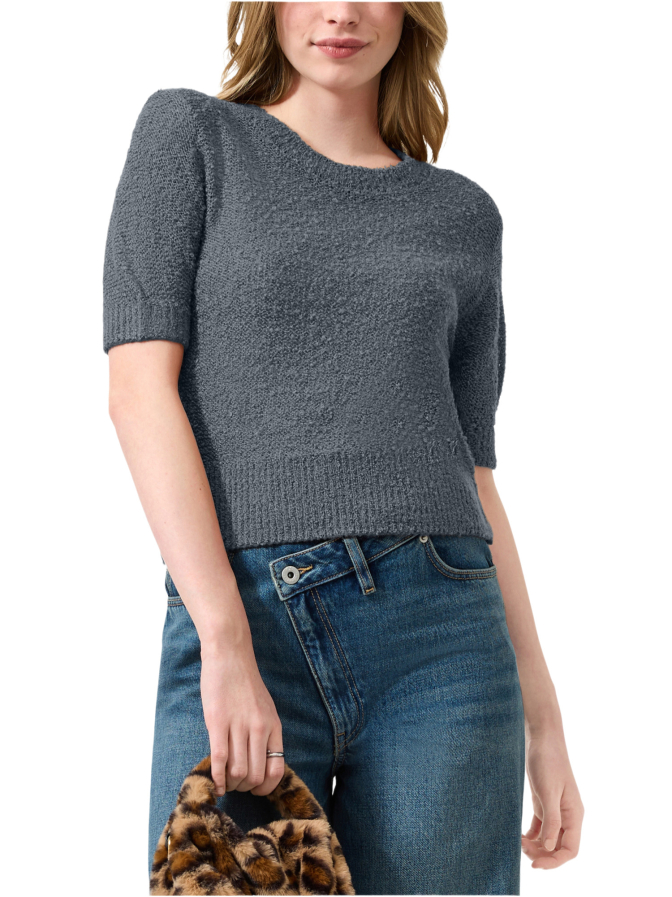 Q/S designed by Kurzarm-Pullover in Bouclé-Optik bei Robert Ley