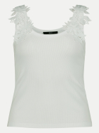 Zero Top mit floraler Spitze 1003-Brilliant White bei Robert Ley