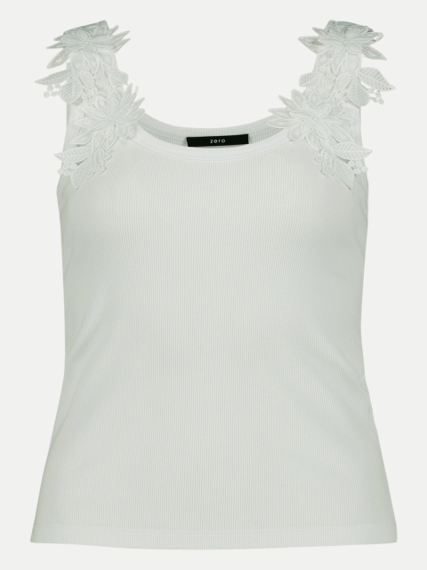 Zero Top mit floraler Spitze bei Robert Ley