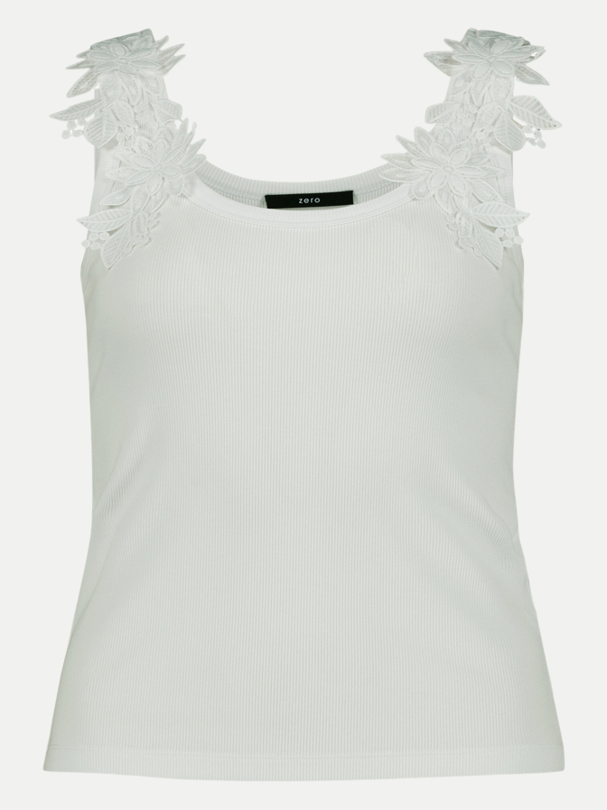 Zero Top mit floraler Spitze bei Robert Ley