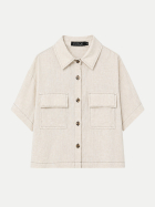 ESTELOU Hemdbluse mit aufgesetzten Taschen beige bei Robert Ley