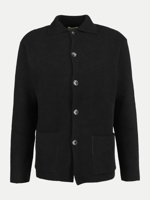 Phil Petter Stickovershirt in Merino Bouclé bei Robert Ley