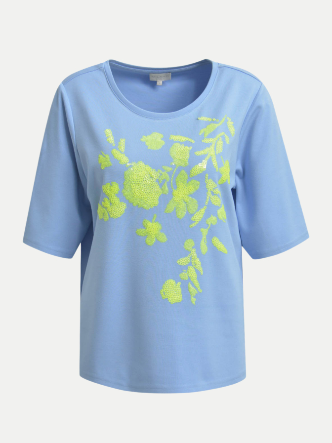 Milano Italy Kurzarm Shirt mit floralem Aufdruck bei Robert Ley