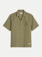 Marc O'Polo DENIM Kurzarmhemd mit Bowlingkragen 3307-Chalky Sage bei Robert Ley