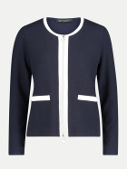Betty Barclay Taillierte Strickjacke 8911-Patch Dark Blue/Cream bei Robert Ley