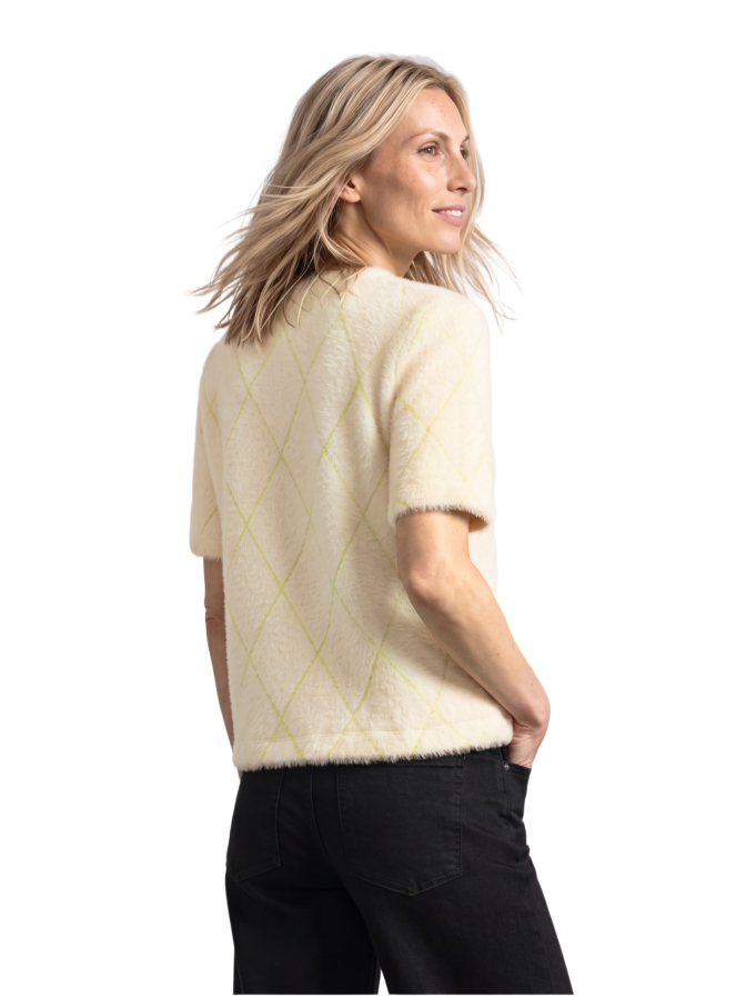 Street One Kurzarm Pullover mit Karo-Muster bei Robert Ley