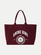 Anine Bing Canvas Tote Collegiate Leo bgn28-burgundy bei Robert Ley