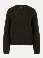 Marc Cain Grobstrickpullover mit V-Ausschnitt 599-forest night new bei Robert Ley
